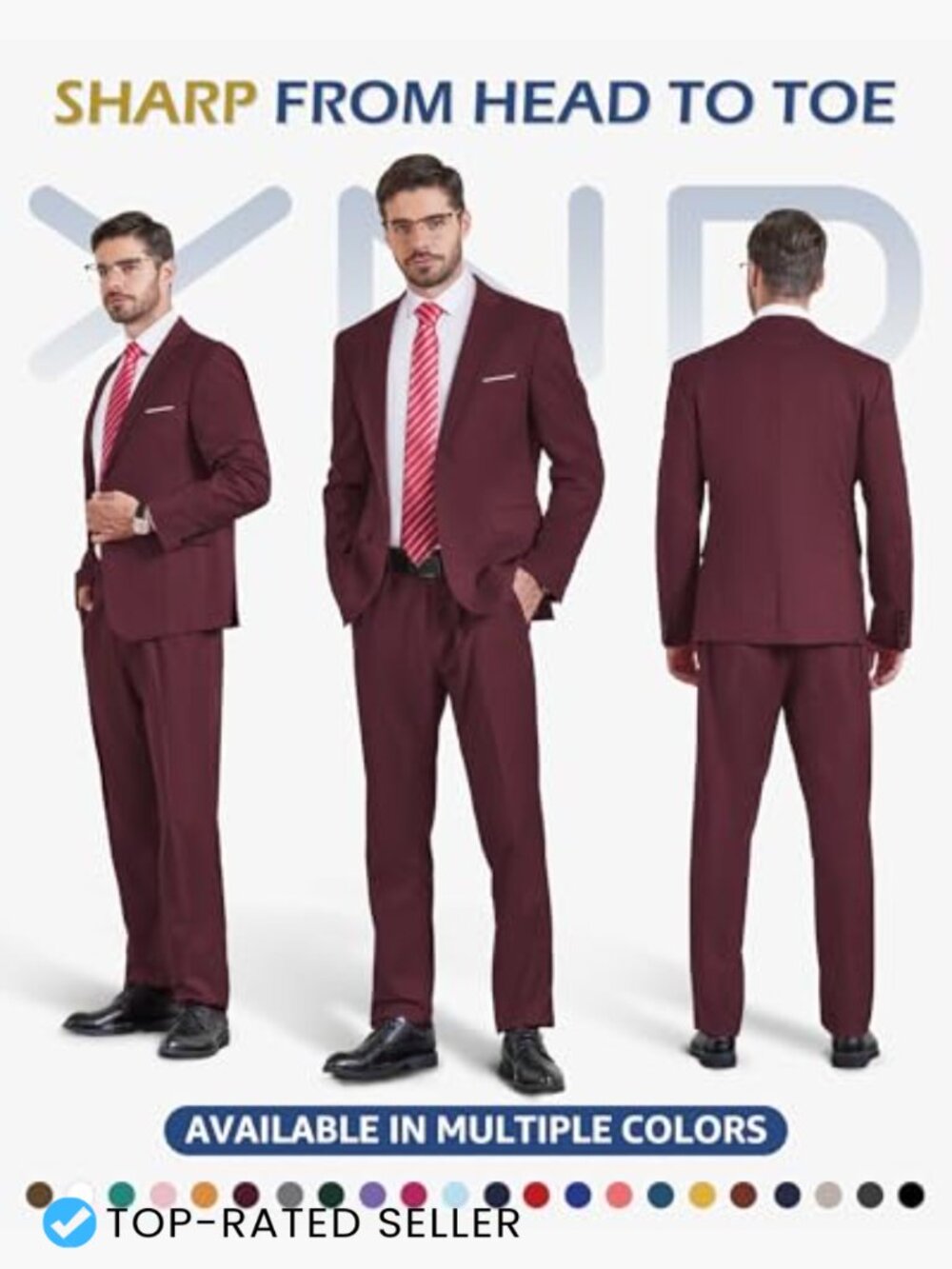 Slim Fit Blazer Lightweight Casual Business Jacket One Button Modern Style - Picture 2 of 7